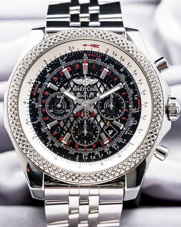 Breitling Bentley B06 49MM Black Dial Steel Bracelet (AB061112/BC42)