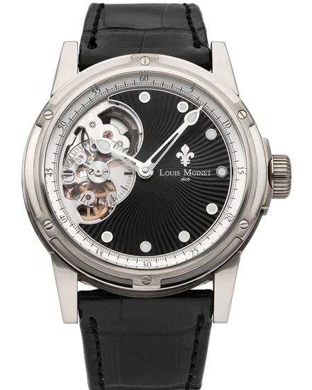 Louis Moinet Mecanograph L.E. 44MM Black Dial Leather Strap (LM-41.70.50A)