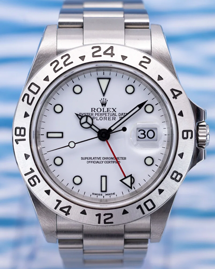 2001 (P Serial) Rolex Explorer II "Polar" 40MM White Dial Oyster Bracelet (16570)