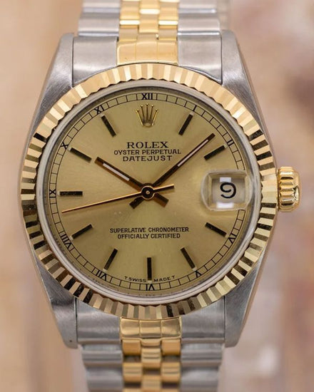 1989 Rolex Datejust 31MM Champagne Dial Two-Tone Jubilee Bracelet (68273)