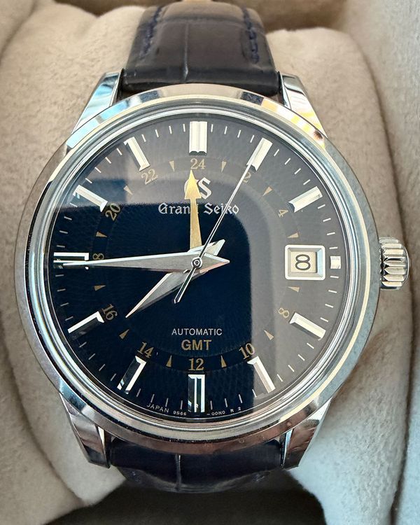 2026 Grand Seiko Elegance 39.5MM Blue "Moondrop" Dial Leather Strap (SBGM257)