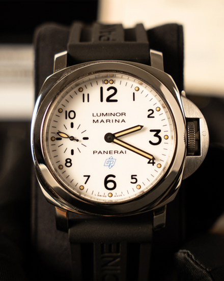 2017 Panerai Luminor Marina 44MM White Dial Rubber Strap (PAM00660)