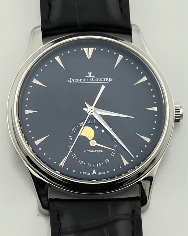 2019 Jaeger-LeCoultre Master Ultra Thin Moon 39MM Black Dial Leather Strap (Q1368470)