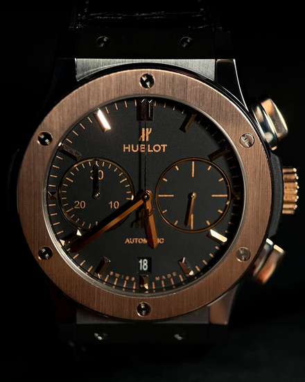 Hublot Classic Fusion Chronograph 45MM Black Dial Leather Strap (521.NO.1181.LR)