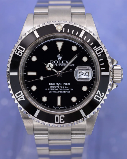 2001 Rolex Submariner Date 40MM Black Dial Oyster Bracelet (16610)