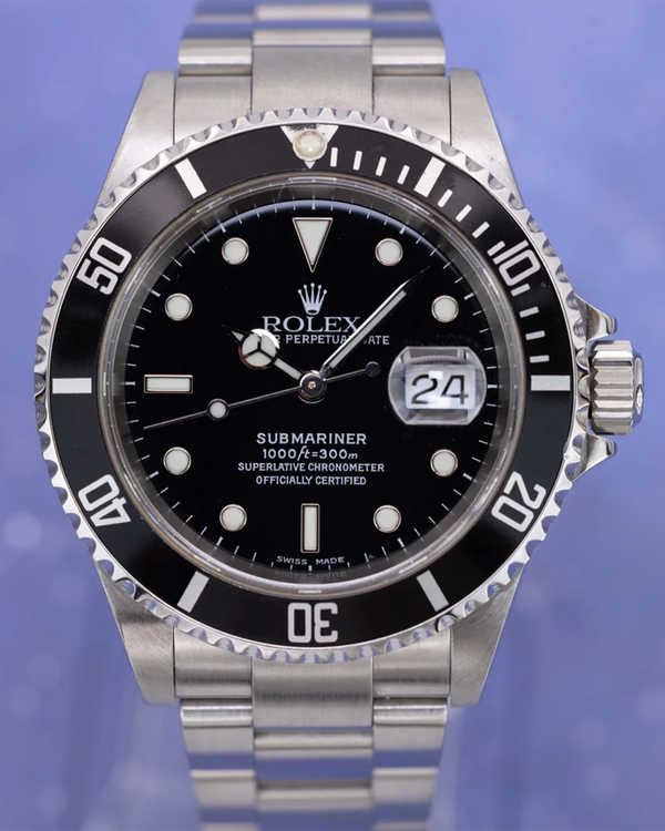 2001 Rolex Submariner Date 40MM Black Dial Oyster Bracelet (16610)
