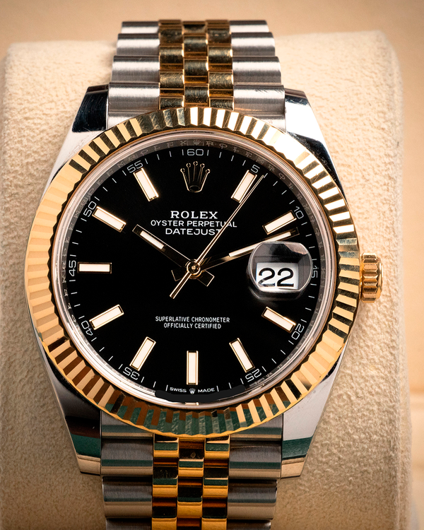 2022 Rolex Datejust 41MM Black Dial Two-Tone Jubilee Bracelet (126333)