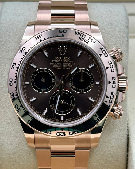 2026 Rolex Cosmograph Daytona 40MM Chocolate Dial Rose Gold Oyster Bracelet (126505)