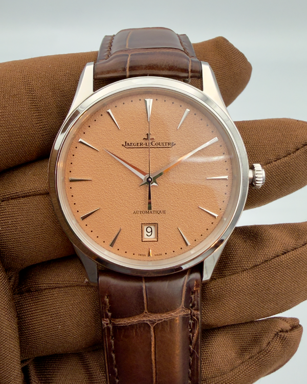2026 Jaeger-LeCoultre Master Ultra Thin Date L.E. 39MM Salmon Dial Leather Strap (Q1238460)