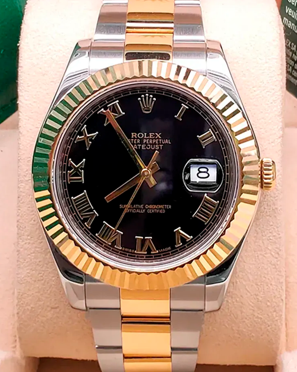 2013 Rolex Datejust II 41MM Black Dial Two-Tone Oyster Bracelet (116333)
