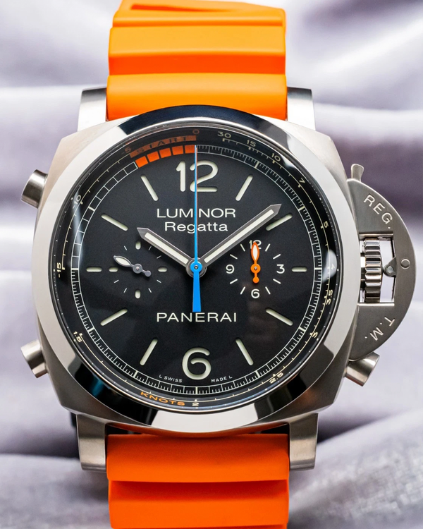 Panerai Luminor 1950 Regatta 3 Days Chrono Flyback 47MM Black Dial Rubber Strap (PAM00526)
