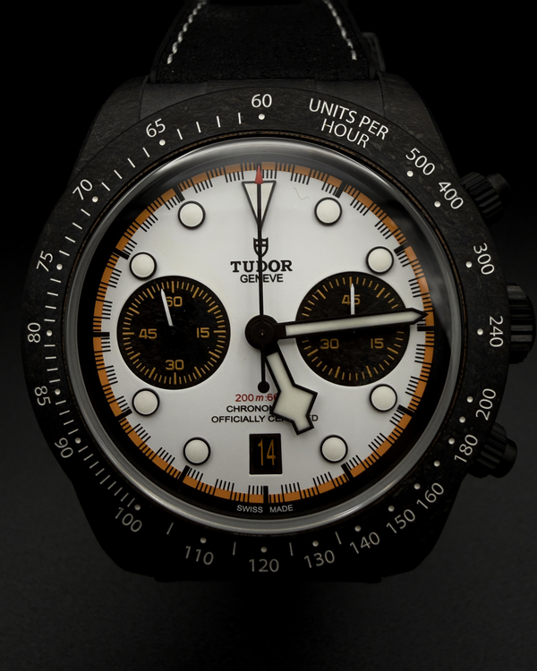 2026 Tudor Black Bay Chrono "Carbon 26" L.E. 42MM White Dial Rubber Strap (79377KN)