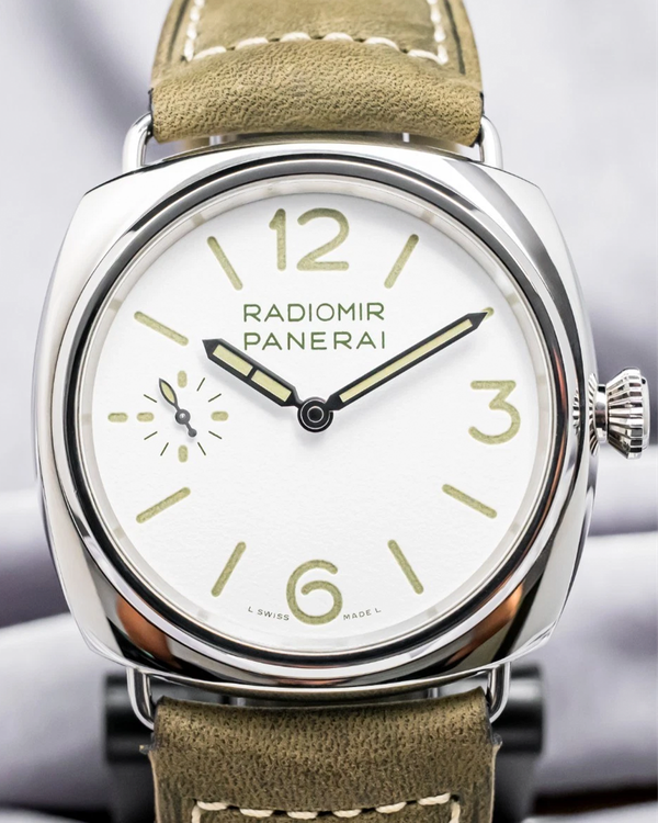 2026 Panerai Radiomir Officine 45MM White Dial Leather Strap (PAM01384)