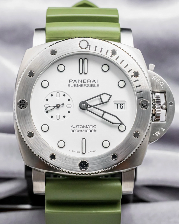 2024 Panerai Submersible 44MM White Dial Rubber Strap (PAM01595)
