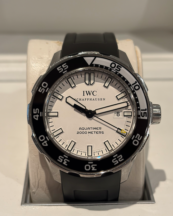 IWC Schaffhausen Aquatimer Automatic 2000 44MM White Dial Rubber Strap (IW356811)