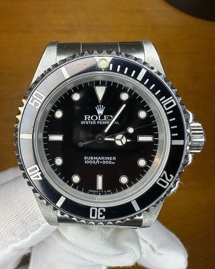 No Reserve - 1991 Rolex Submariner No-Date 40MM Black Dial Oyster Bracelet (14060)
