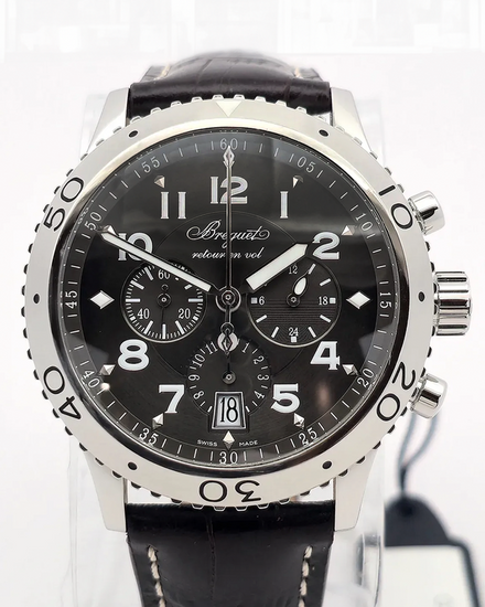 2021 Breguet Type XXI Flyback Chronograph 42MM Grey Dial Leather Strap (3810ST/92/9ZU)