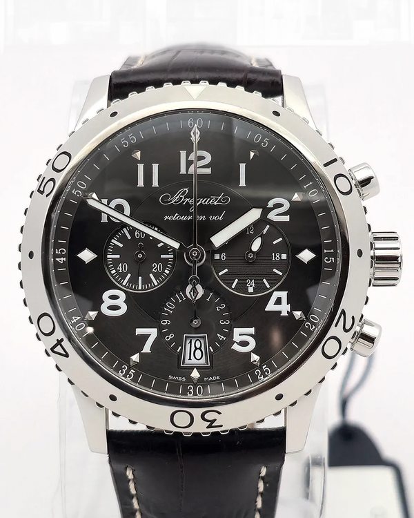 2021 Breguet Type XXI Flyback Chronograph 42MM Grey Dial Leather Strap (3810ST/92/9ZU)