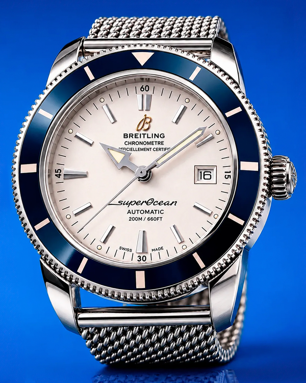 2015 Breitling Superocean Heritage S.E. 42MM Silver Dial Steel Bracelet (A1732116/G717)
