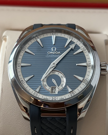 2025 Omega Seamaster Aqua Terra 150M 41MM Blue Dial Rubber Strap (220.12.41.21.03.005)