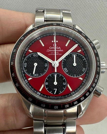 2017 Omega Speedmaster Racing 40MM Red Dial Steel Bracelet (326.30.40.50.11.001)