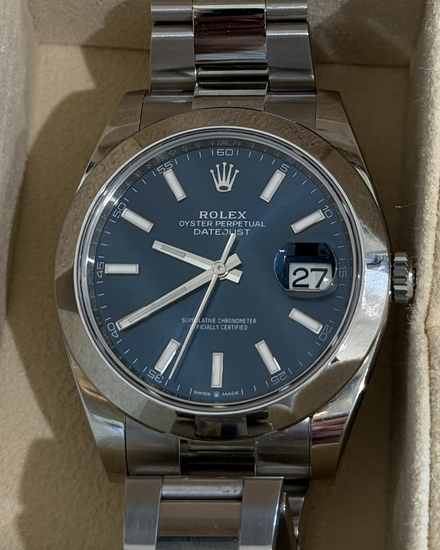 2022 Rolex Datejust 41MM Blue Dial Oyster Bracelet (126300)