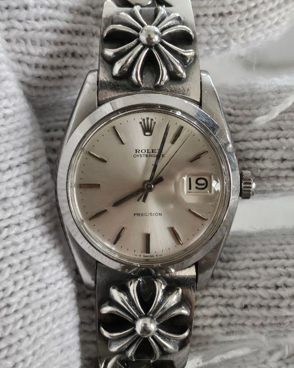 Rolex Oyster Precision Date 34MM Silver Dial Aftermarket Steel Bracelet (6694)