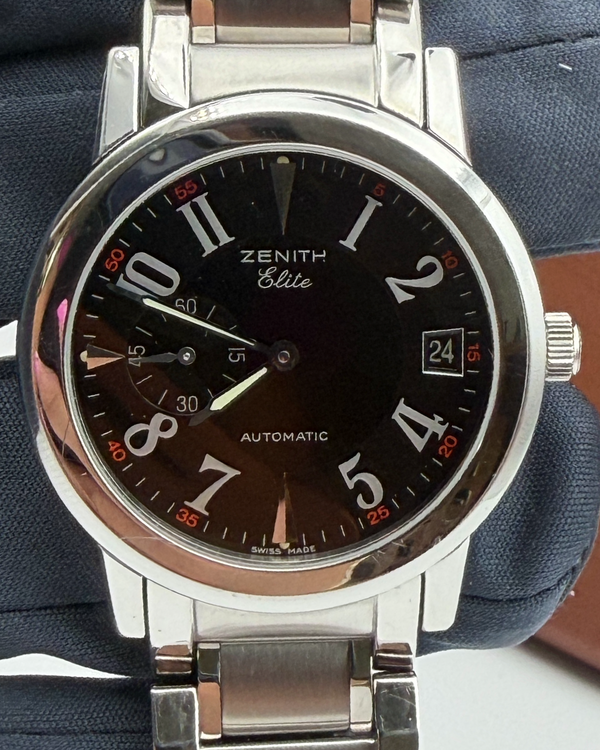 1999 Zenith Port Royal V Elite 37MM Black Dial Steel Bracelet (01/02.0450.680)