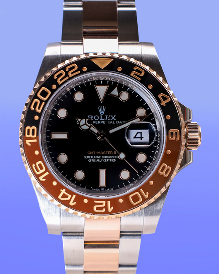 2019 Rolex GMT-Master II "Rootbeer" 40MM Black Dial Two-Tone Oyster Bracelet (126711CHNR)