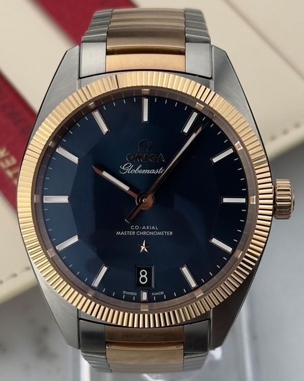 Omega Globemaster 39MM Silver "Pie Pan" Dial Two-Tone Bracelet (130.20.39.21.03.001)