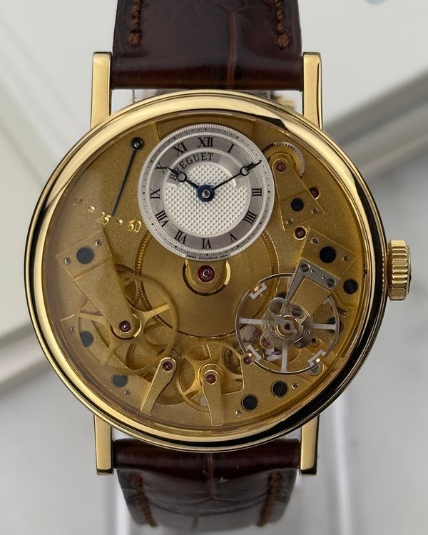 2017 Breguet Tradition 37MM Skeleton Dial Leather Strap (7027BA/11/9V6)