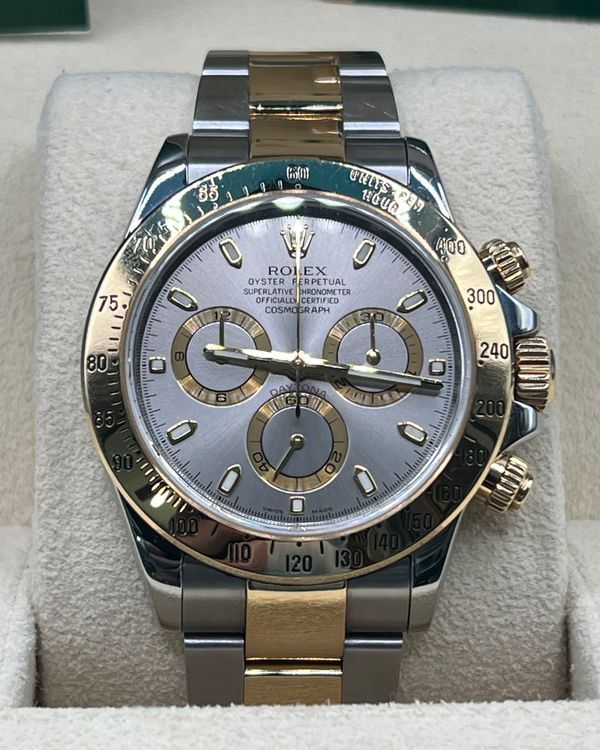 2013 Rolex Cosmograph Daytona 40MM Silver Dial Two-Tone Oyster Bracelet (116523)