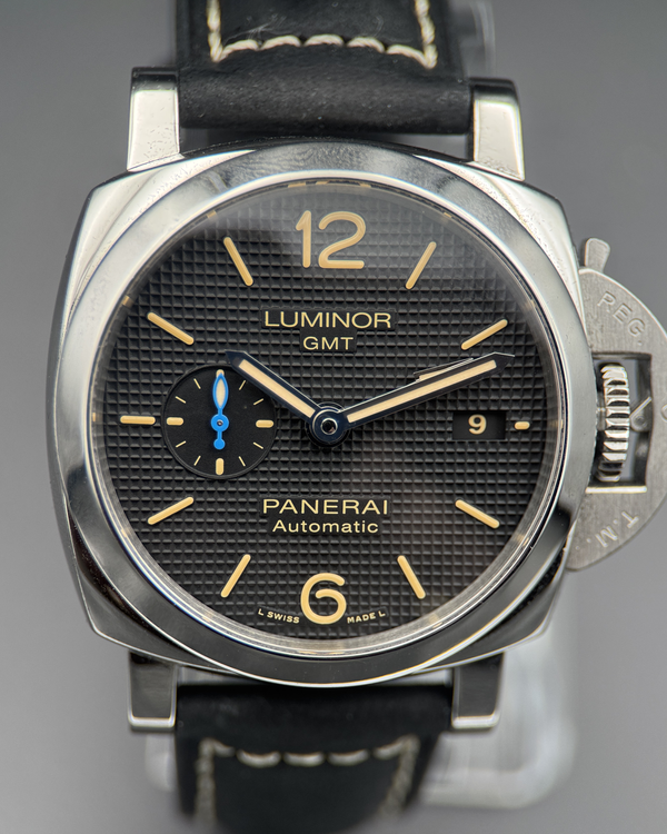 No Reserve - 2018 Panerai Luminor 1950 42MM Black Dial Leather Strap (PAM01535)