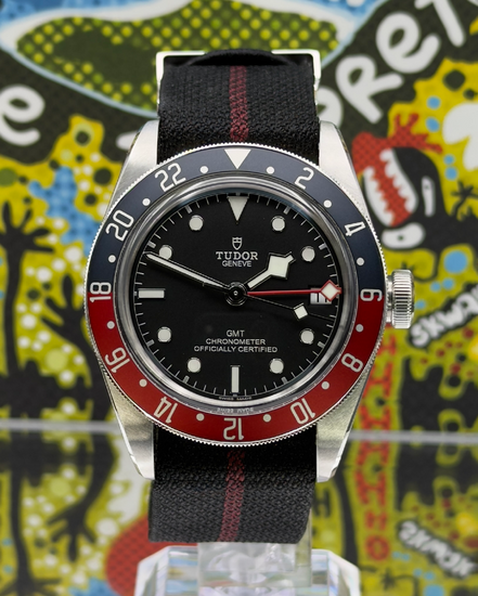 2025 Tudor Black Bay GMT "Pepsi" 41MM Black Dial Textile Strap (79830RB)
