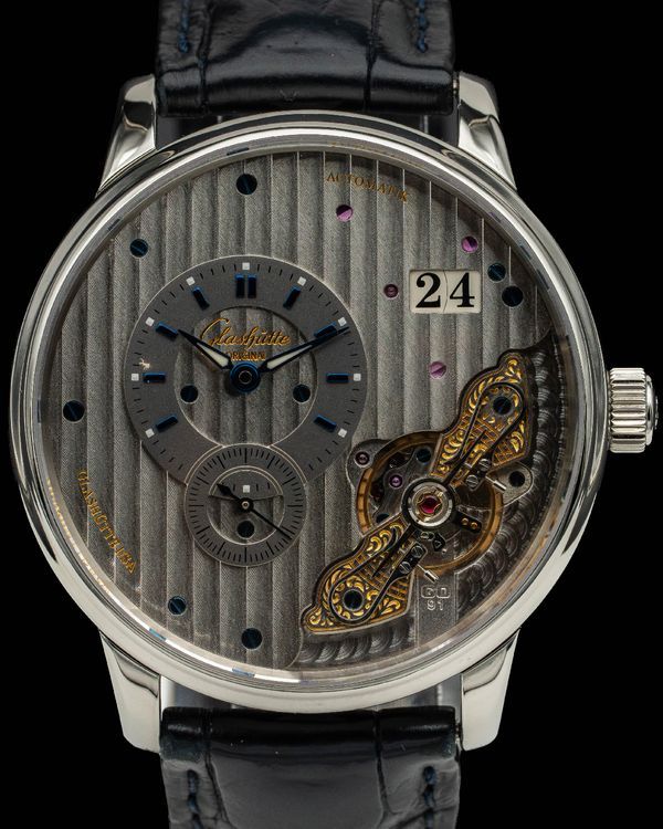 2024 Glashütte Original PanoMaticInverse 42MM Silver Dial Leather Strap (1-91-02-02-02-50)