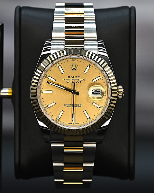 2025 Rolex Datejust 41MM Champagne Dial Two-Tone Oyster Bracelet (126333)