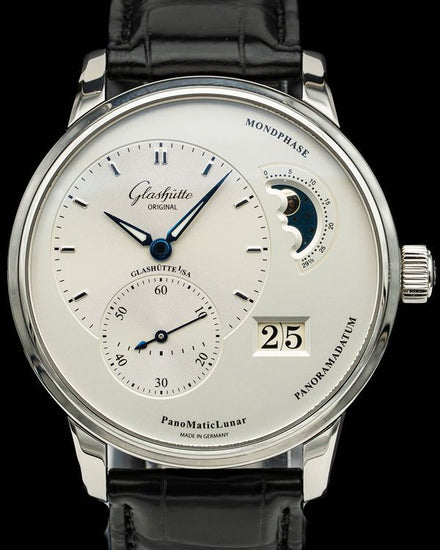 2024 Glashütte Original PanoMaticLunar 40MM Silver Dial Leather Strap (1-90-02-42-32-50)