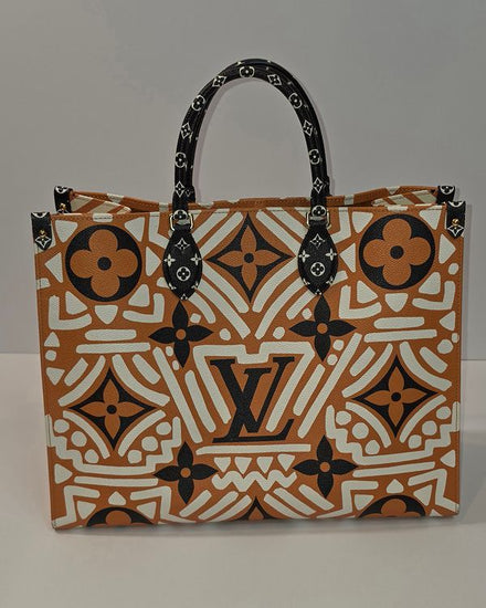 Louis Vuitton Neverfull 13.39 x 16.14 x 7.48IN "Crafty" Giant Monogram Coated Canvas Leather Trim Gold-Tone Hardware (OnTheGo)