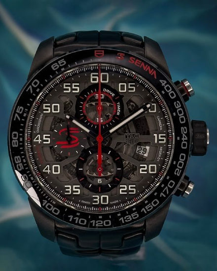 Tag Heuer Carrera Calibre 45MM Black Dial Steel Bracelet (CAR2A1L)