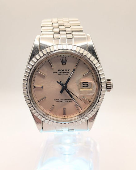 Rolex Datejust 36MM Silver "Tropical" Dial Jubilee Bracelet (1601)