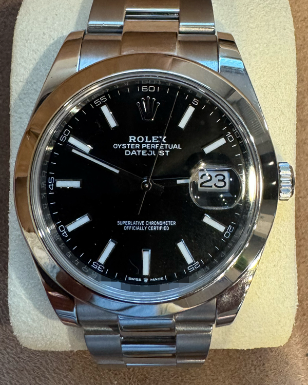 2019 Rolex Datejust 41MM Black Dial Oyster Bracelet (126300)