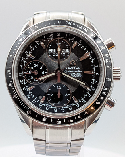 2011 Omega Speedmaster Day-Date 40MM Black Dial Steel Bracelet (3220.50.00)