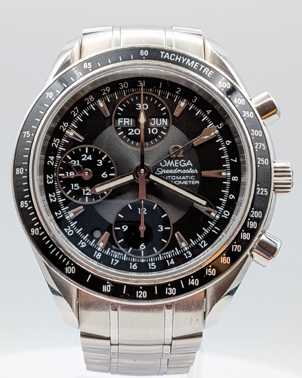 2011 Omega Speedmaster Day-Date 40MM Black Dial Steel Bracelet (3220.50.00)