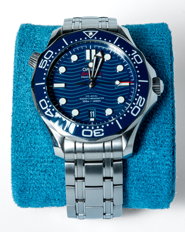 No Reserve - 2021 Omega Seamaster Diver 300M 42MM Blue Dial Steel Bracelet (210.30.42.20.03.001)