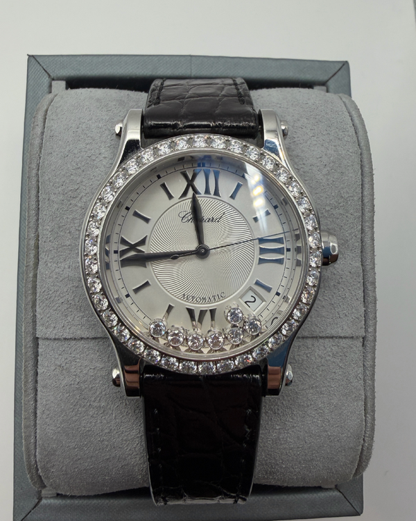 2018 Chopard Happy Sport 36MM Silver Dial Leather Strap (278559-3003)