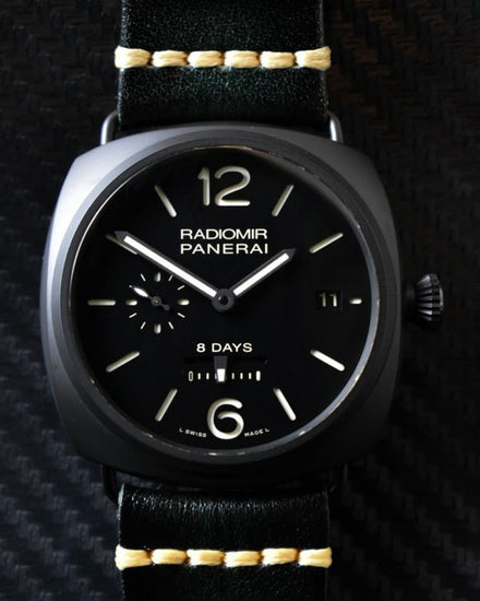 2017 Panerai Radiomir 8 Days 45MM Black Dial Leather Bracelet (PAM00384)