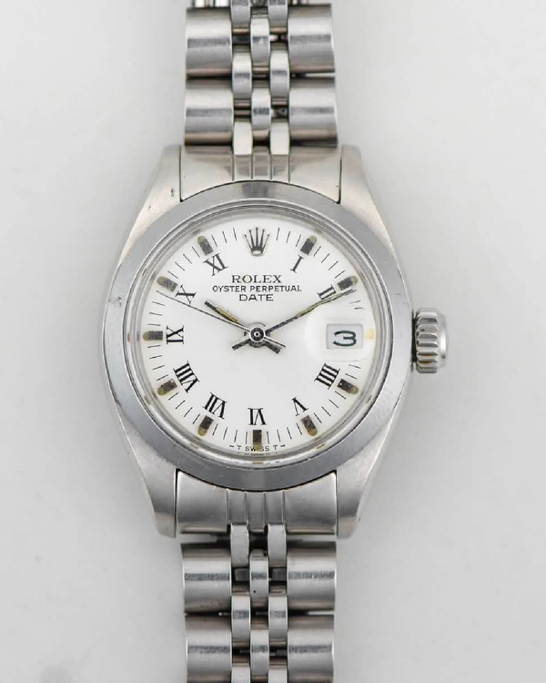 No Reserve - 1981 Rolex Oyster Perpetual Lady Date 26MM White Dial Jubilee Bracelet (6916)