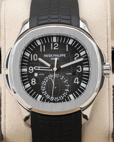 2020 Patek Philippe Aquanaut Travel Time 40.8MM Black Dial Rubber Strap (5164A-001)