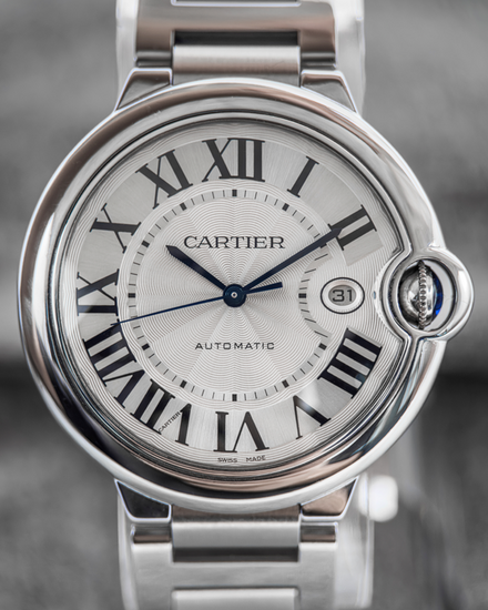 No Reserve - 2016 Cartier Ballon Bleu 42MM Silver Dial Steel Bracelet (W69012Z4)