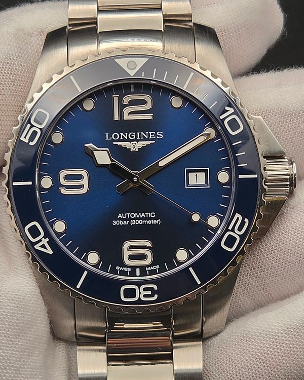 Longines HydroConquest 43MM Blue Dial Steel Bracelet (L3.782.4.96.6)